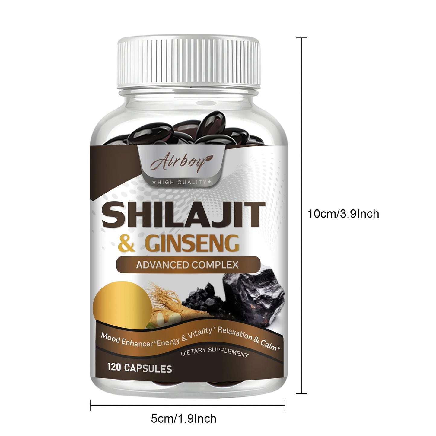 Shilajit & Ginseng Complex 120 Capsules - Natural Energy Support
