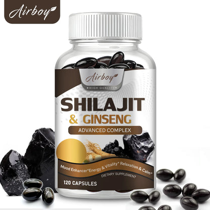 Shilajit & Ginseng Complex 120 Capsules - Natural Energy Support